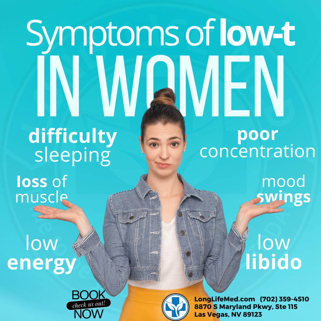 Low Testosterone in Women: The Hidden Cause of Fatigue and Mood Swings
Testosterone isn’t just a male hormone—women also need healthy testosterone levels for energy, focus, muscle strength, and libido. When levels drop too low, women may experience symptoms that can easily be mistaken for stress or aging.
Signs of Low Testosterone in Women
✔️ Chronic Fatigue – Low energy, constant tiredness, and lack of motivation
✔️ Poor Sleep – Trouble falling or staying asleep
✔️ Brain Fog – Difficulty concentrating and reduced mental clarity
✔️ Mood Swings & Irritability – Increased anxiety and emotional instability
✔️ Loss of Muscle & Strength – Difficulty toning, increased body fat
✔️ Reduced Libido – Low sexual desire and satisfaction
How to Restore Healthy Testosterone Levels
🔹 Customized Hormone Optimization – Safe, non-invasive treatments tailored to your body
🔹 Red Light Therapy & Lifestyle Adjustments – Support natural hormone balance
💡 If you experience chronic fatigue, mood swings, or brain fog, it might not be just stress—it could be Low-T.