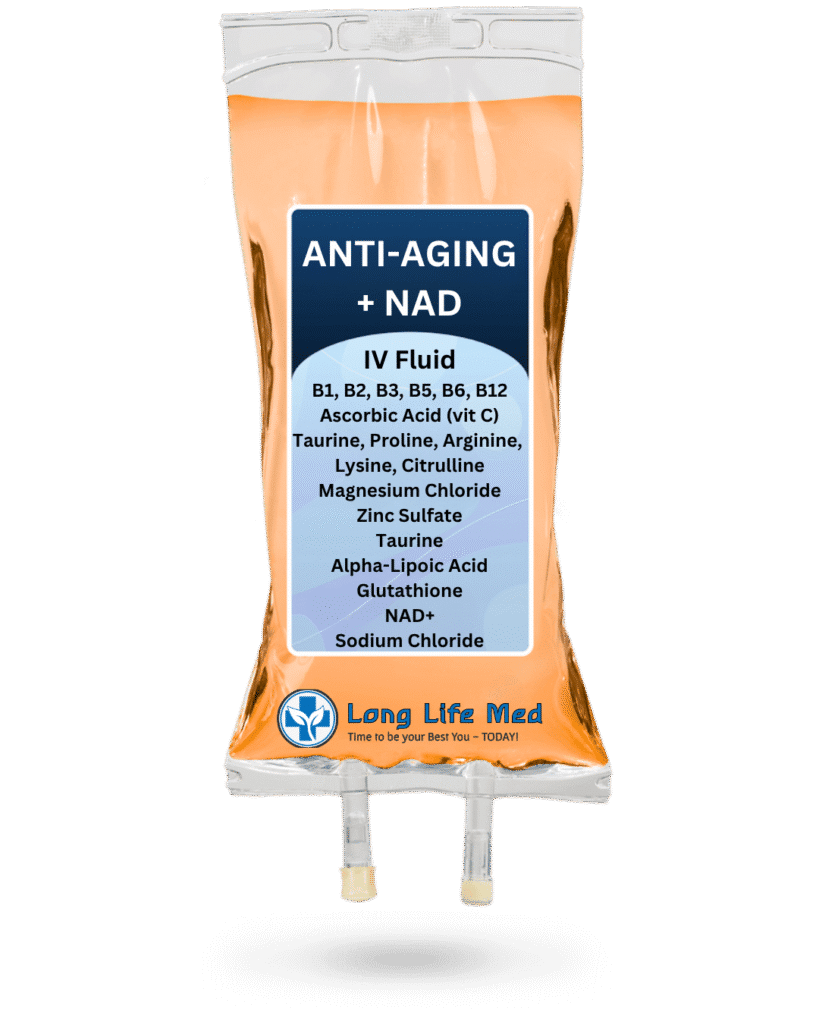 IV Therapy Las Vegas: NAD+ drip with B12, ALA, zinc, and biotin to restore energy, reverse aging, and optimize mitochondrial health.